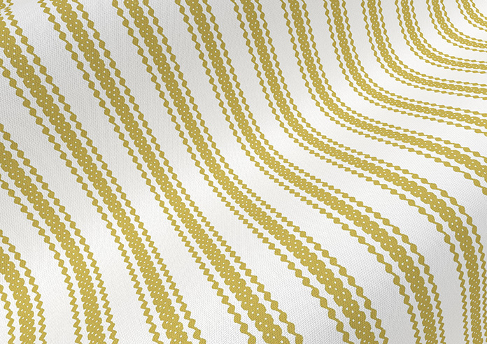 Lace Stripes, Saffron - Made to Measure Curtains - Image 4